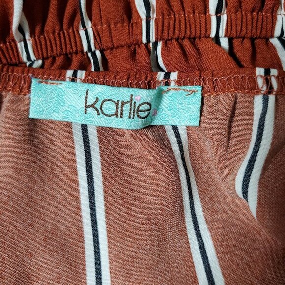 ❤️311 Karlie Halter V Neck Stripe Jumpsuit - Picture 4 of 6